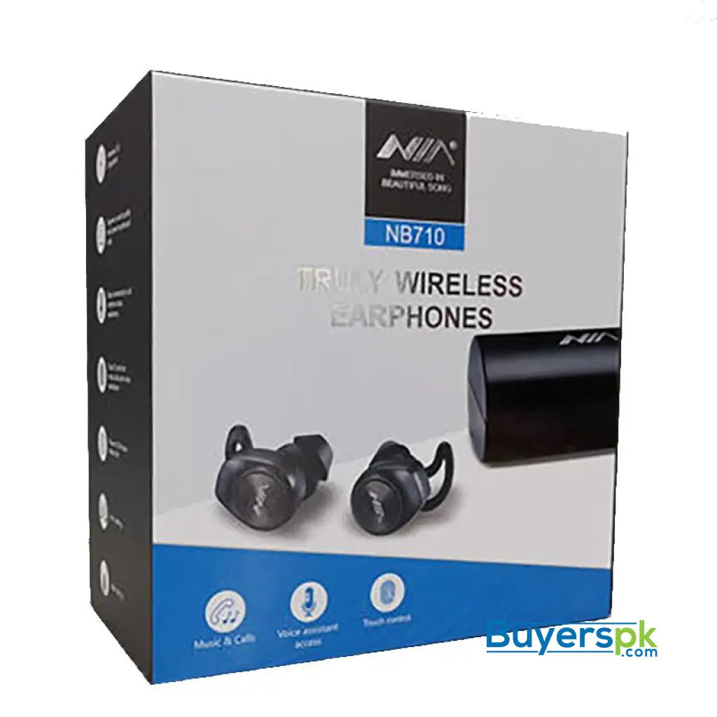 Nia Nb710 Tws Blutooth Earbuds with Touch Sensor High Quality - Headset Price in Pakistan Nia Nb710 Tws Blutooth Earbuds with Touch Sensor High Quality - Headset Price in Pakistan